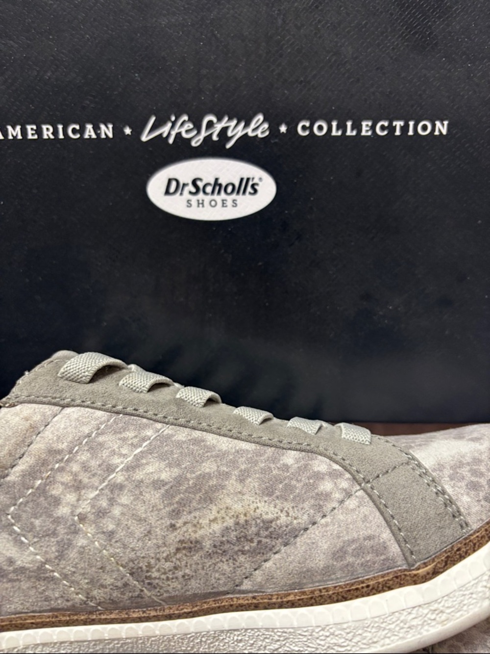 Dr. Scholl's Light grey Textured Lace slip on sneakers. - Picture 2 of 6
